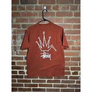 Stussy T-shirt Broken Crown Big Logo Tee Skateboard Skate Adult Size Medium